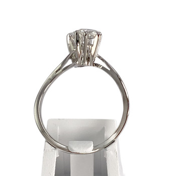 Bague d'occasion or 750 blanc diamants