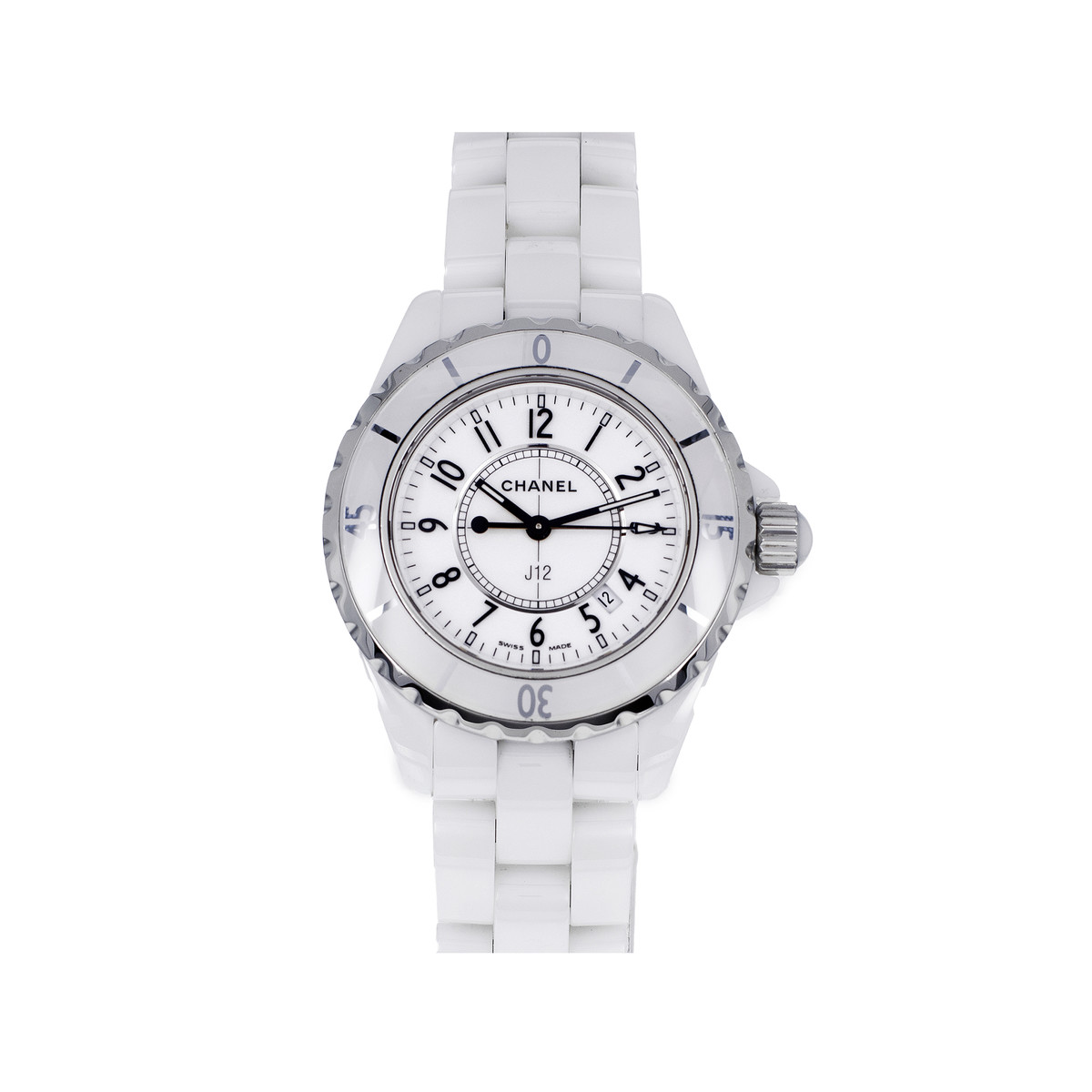 CHANEL J12 women's second hand watch quartz ceramic bracelet