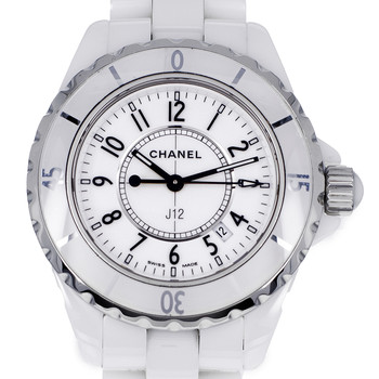 CHANEL J12 women's second hand watch quartz ceramic bracelet