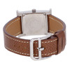 Pre-owned HERMES Heure H women's quartz watch with original leather strap - view V3
