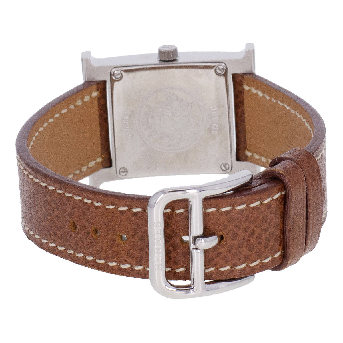 Pre-owned HERMES Heure H women's quartz watch with original leather strap - view 3