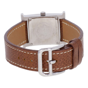Montre d'occasion HERMES Heure H femme quartz bracelet cuir d'origine