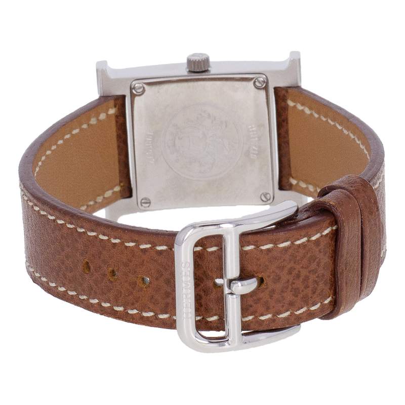 Montre d'occasion HERMES Heure H femme quartz bracelet cuir d'origine - vue 3