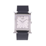 Montre d'occasion HERMES Heure H homme quartz bracelet cuir d'origine - vue 1