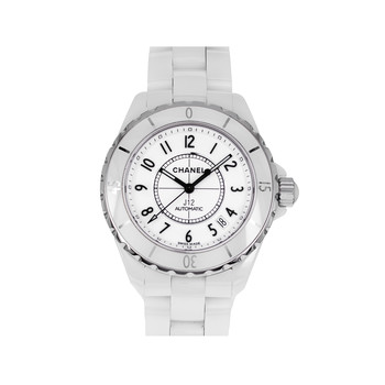 Second hand CHANEL J12 automatic ladies watch ceramic bracelet