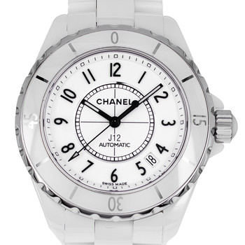 Second hand CHANEL J12 automatic ladies watch ceramic bracelet