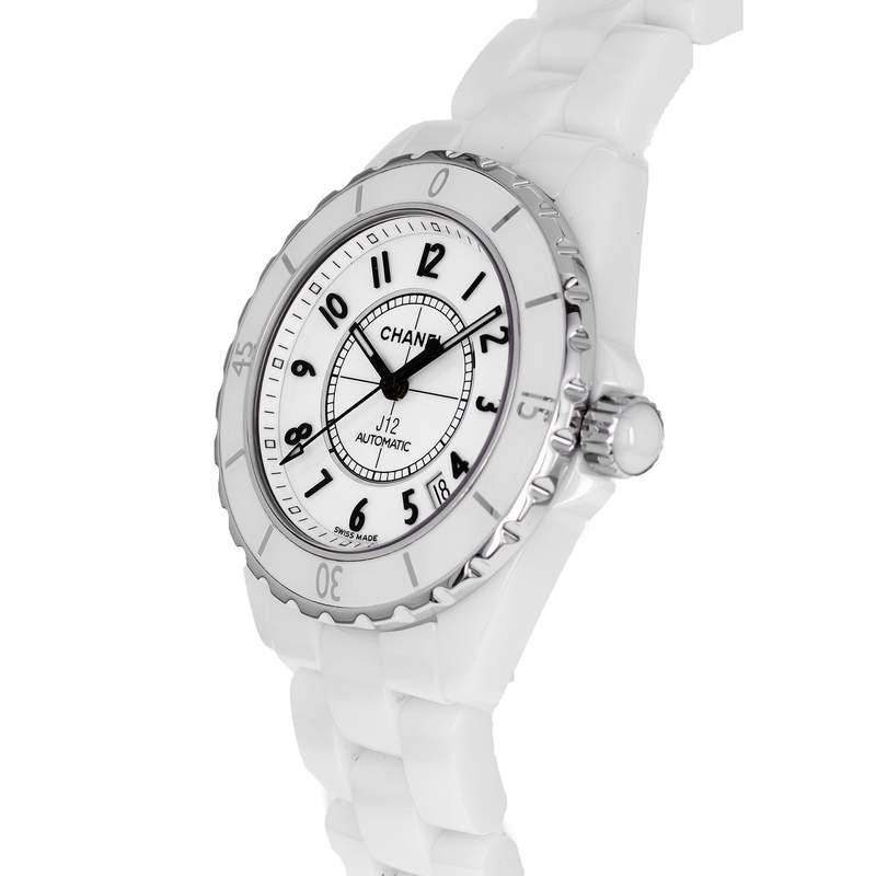 Montre d'occasion CHANEL J12 femme automatique bracelet céramique - vue D2