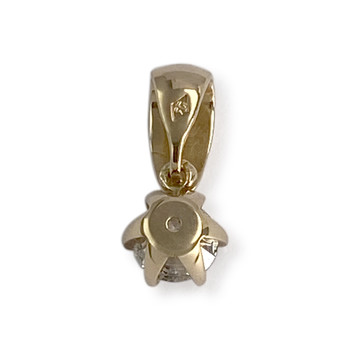 Second-hand gold 750 yellow diamond pendant