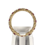 Bague d'occasion or 750 jaune zirconias rubis - vue 3