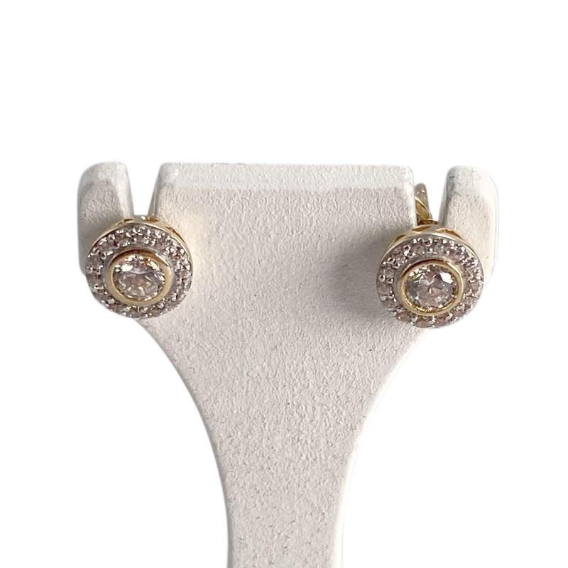 Boucles d'oreilles d'occasion or 375 jaune zirconias - vue 1