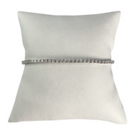 Bracelet d'occasion or 750 blanc diamant synthétique 17.5 cm