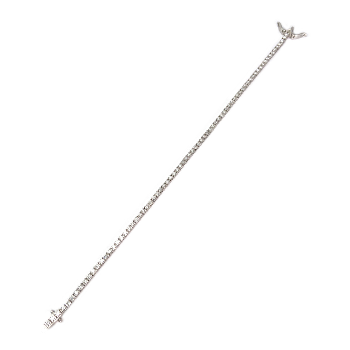 Bracelet d'occasion or 750 blanc diamant synthétique 17.5 cm - vue 2