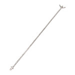 Tweedehands armband van 750 witgoud met synthetische diamanten, 17,5 cm - afbeelding 2
