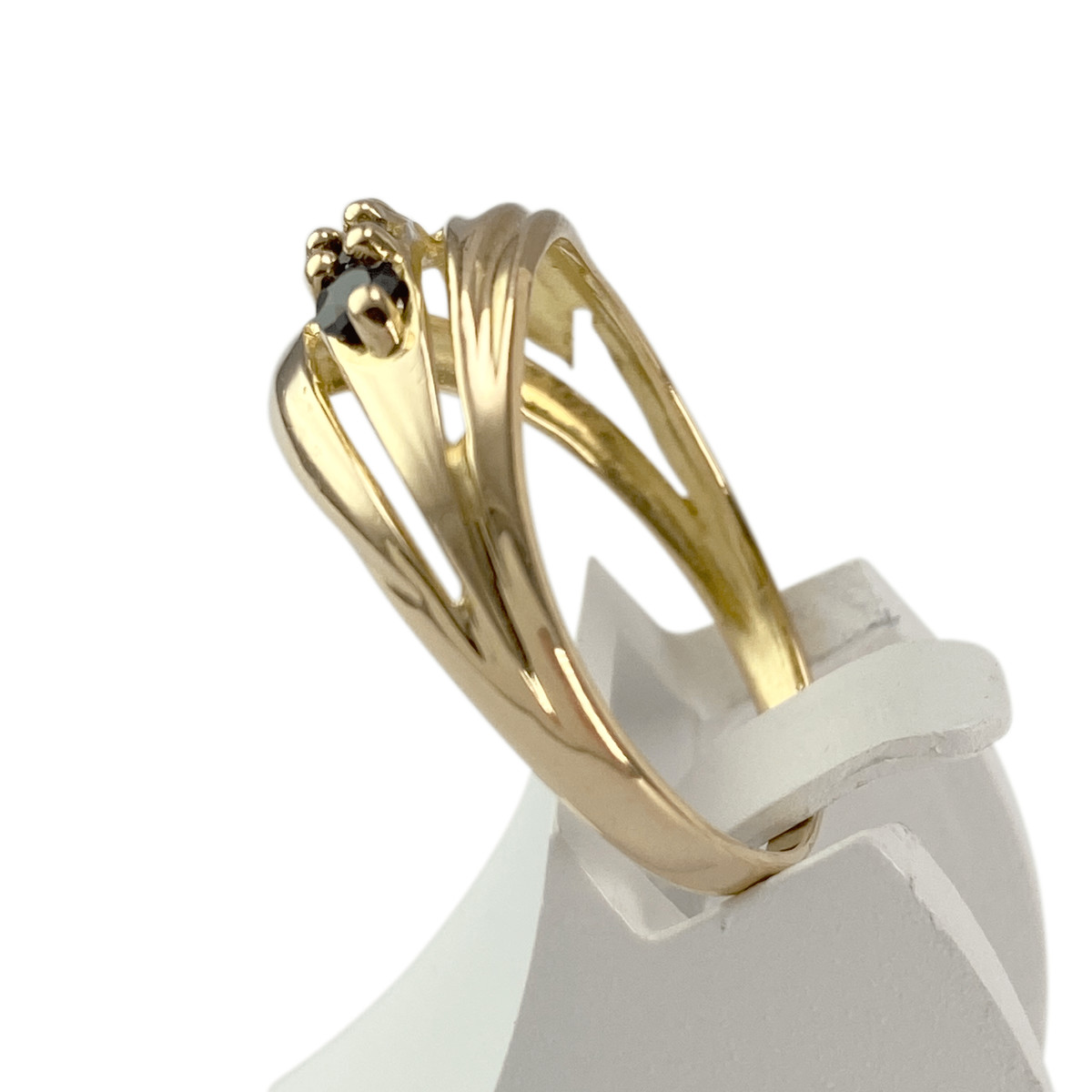 Second-hand gold 750 yellow sapphire ring - view 2