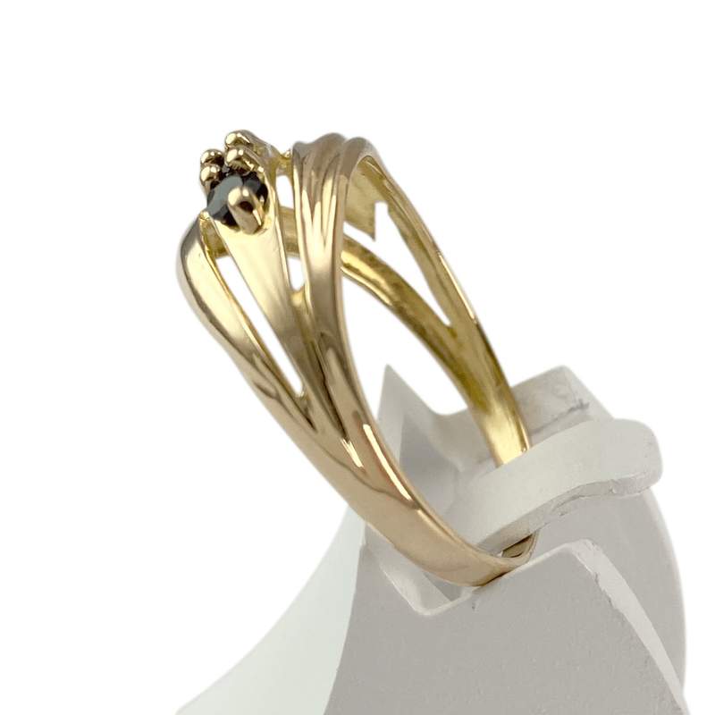 Bague d'occasion or 750 jaune saphirs - vue 2