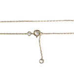 Collier d'occasion or 375 jaune coeur maille forcat zirconias - vue 3