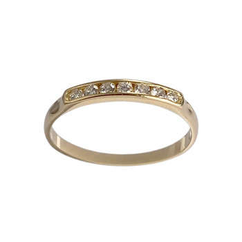 Tweedehands gouden 750 gele diamanten ring