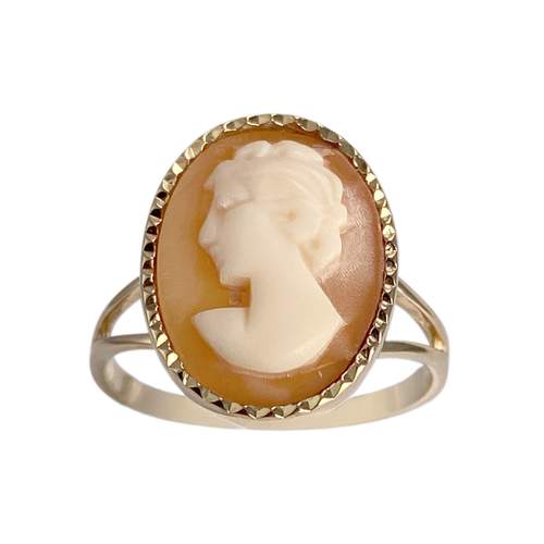 Bague d'occasion or 750 jaune camee
