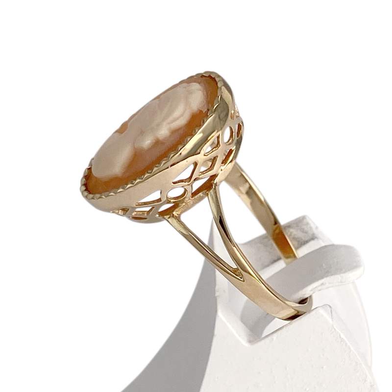 Bague d'occasion or 750 jaune camee - vue 2
