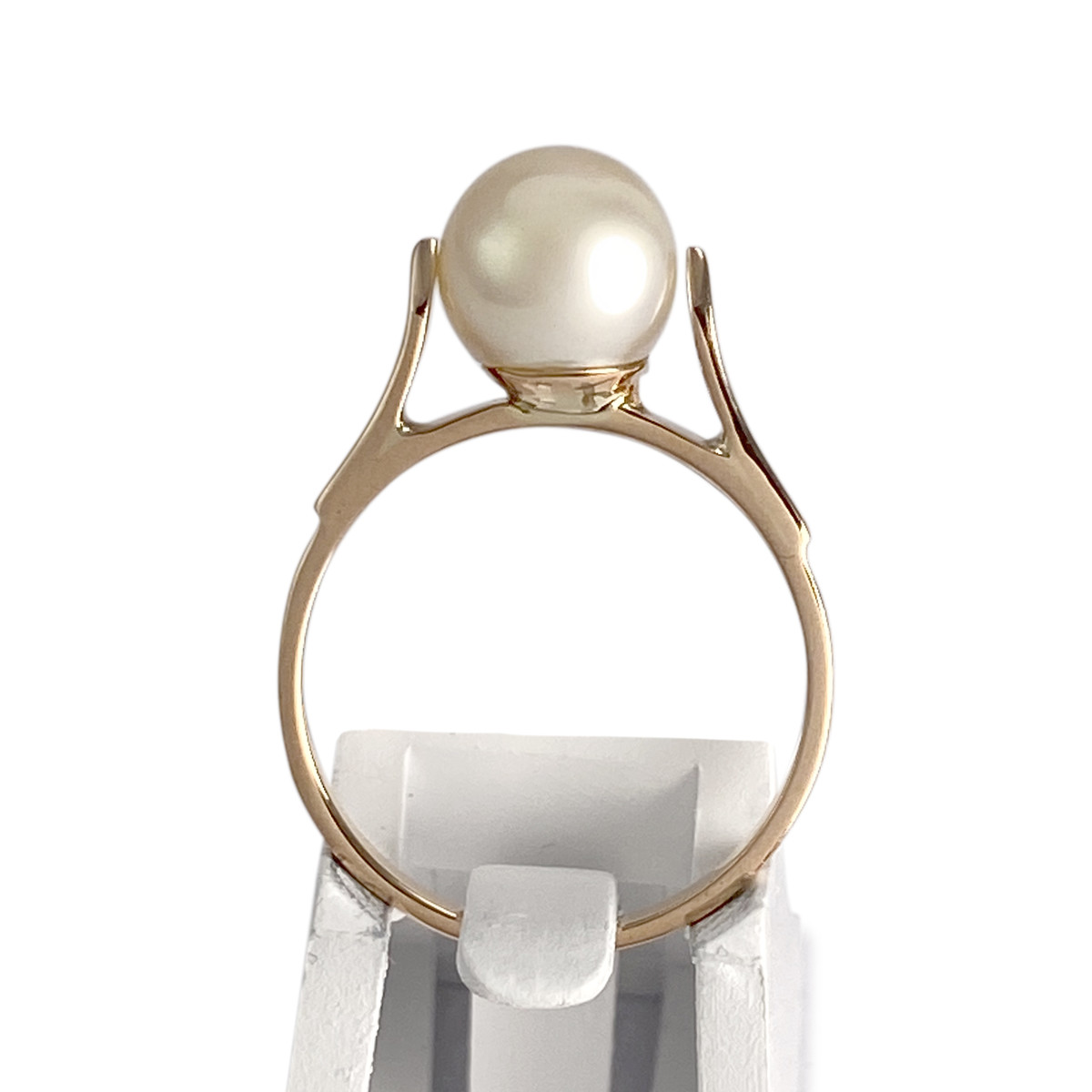 Bague d'occasion or 750 rose perle de culture - vue 3
