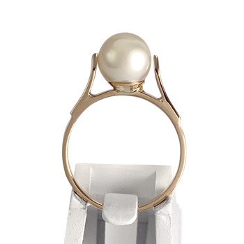 Bague d'occasion or 750 rose perle de culture