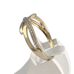 Bague d'occasion or 375 jaune diamants - vue 2