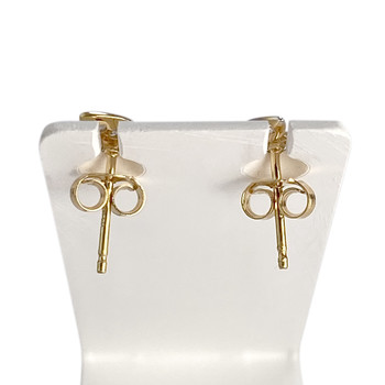 Boucles d'oreilles d'occasion  or 375 2 tons papillon zirconias