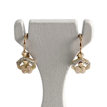 Boucles d'oreilles d'occasion  or 2 tons 750