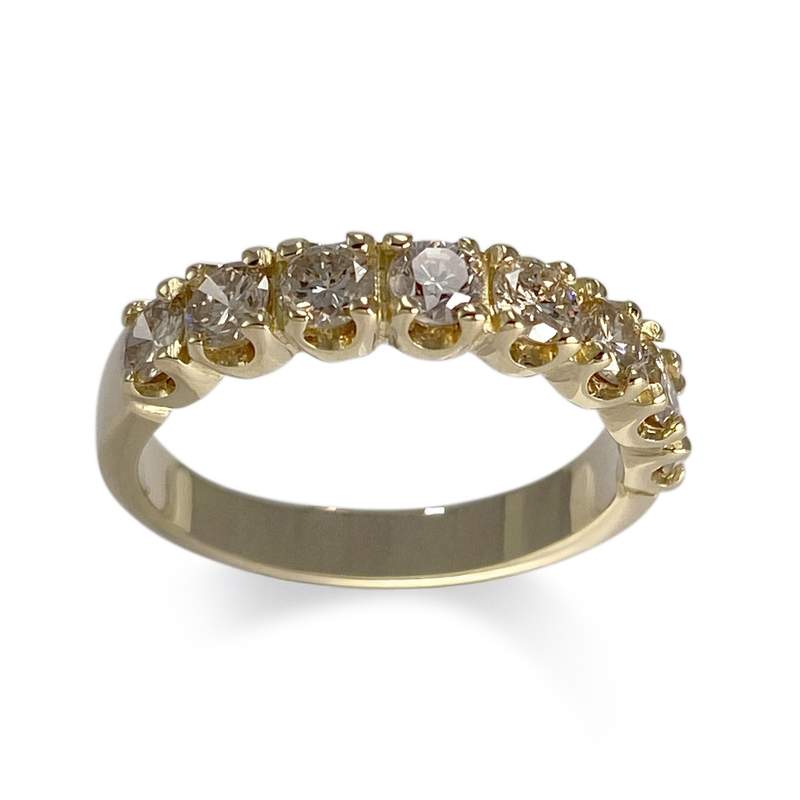 Bague d'occasion or 750 jaune diamants - vue 1