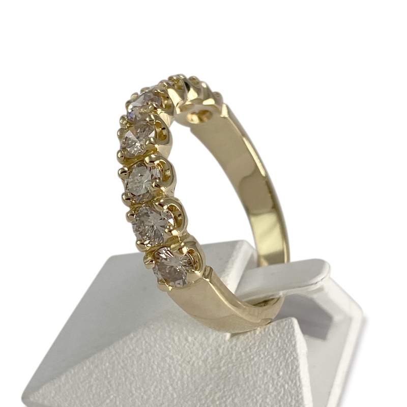 Bague d'occasion or 750 jaune diamants - vue 2