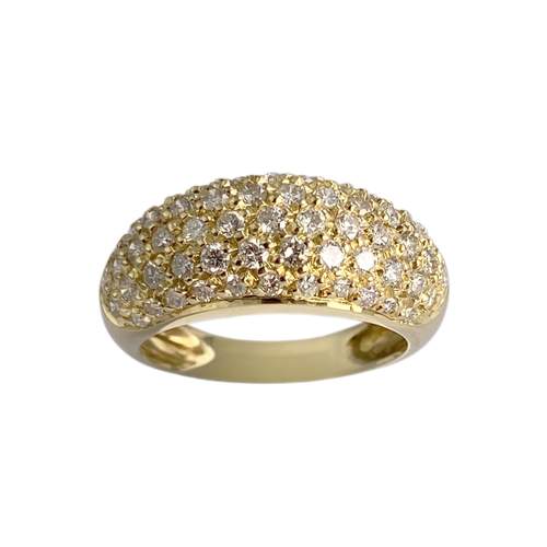 Second-hand gold 750 yellow diamond ring