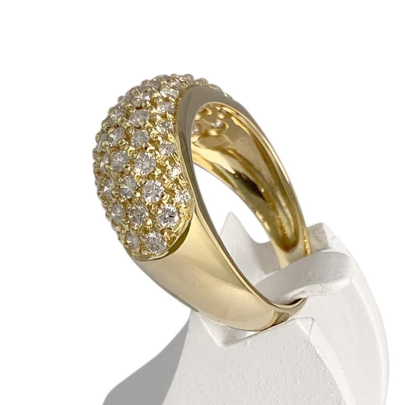 Bague d'occasion or 750 jaune diamant - vue 2