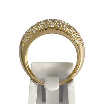 Second-hand gold 750 yellow diamond ring