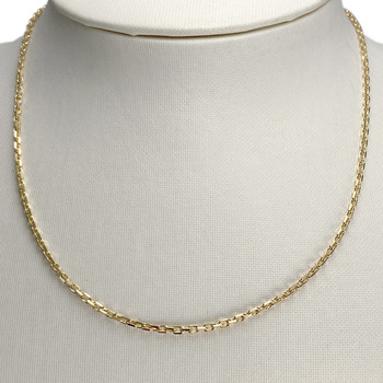 Chaîne d'occasion or 750 jaune maille forcat 40.5 cm