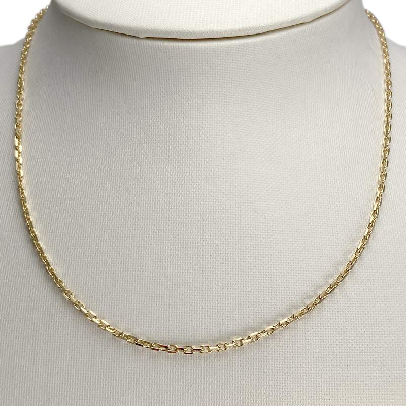 Chaîne d'occasion or 750 jaune maille forçat 40.5 cm - vue 2