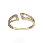 Bague d'occasion or 375 jaune diamant - vue 1