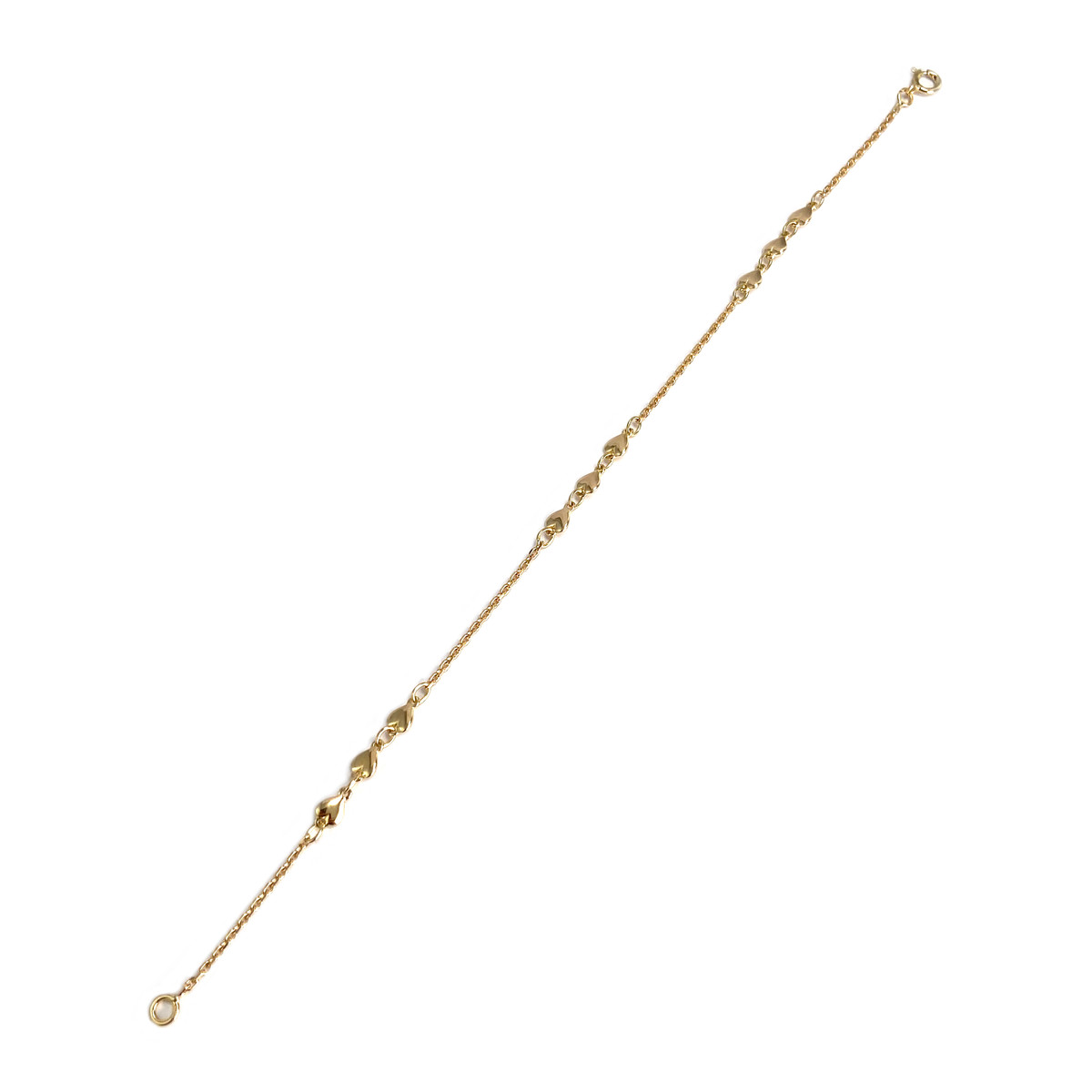 Bracelet d'occasion or 750 jaune coeur maille forcat - vue 2