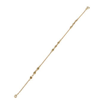 Bracelet d'occasion or 750 jaune coeur maille forcat