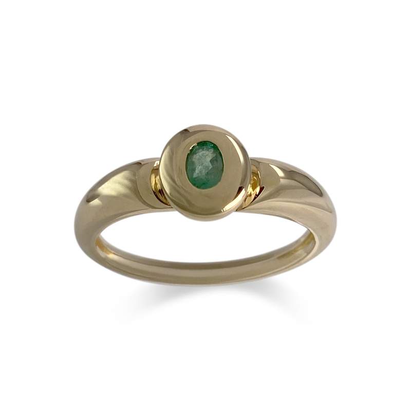 Bague d'occasion or 750 jaune emeraude - vue 1
