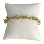 Bracelet d'occasion 2 ors 750 maille fantaisie - vue 1