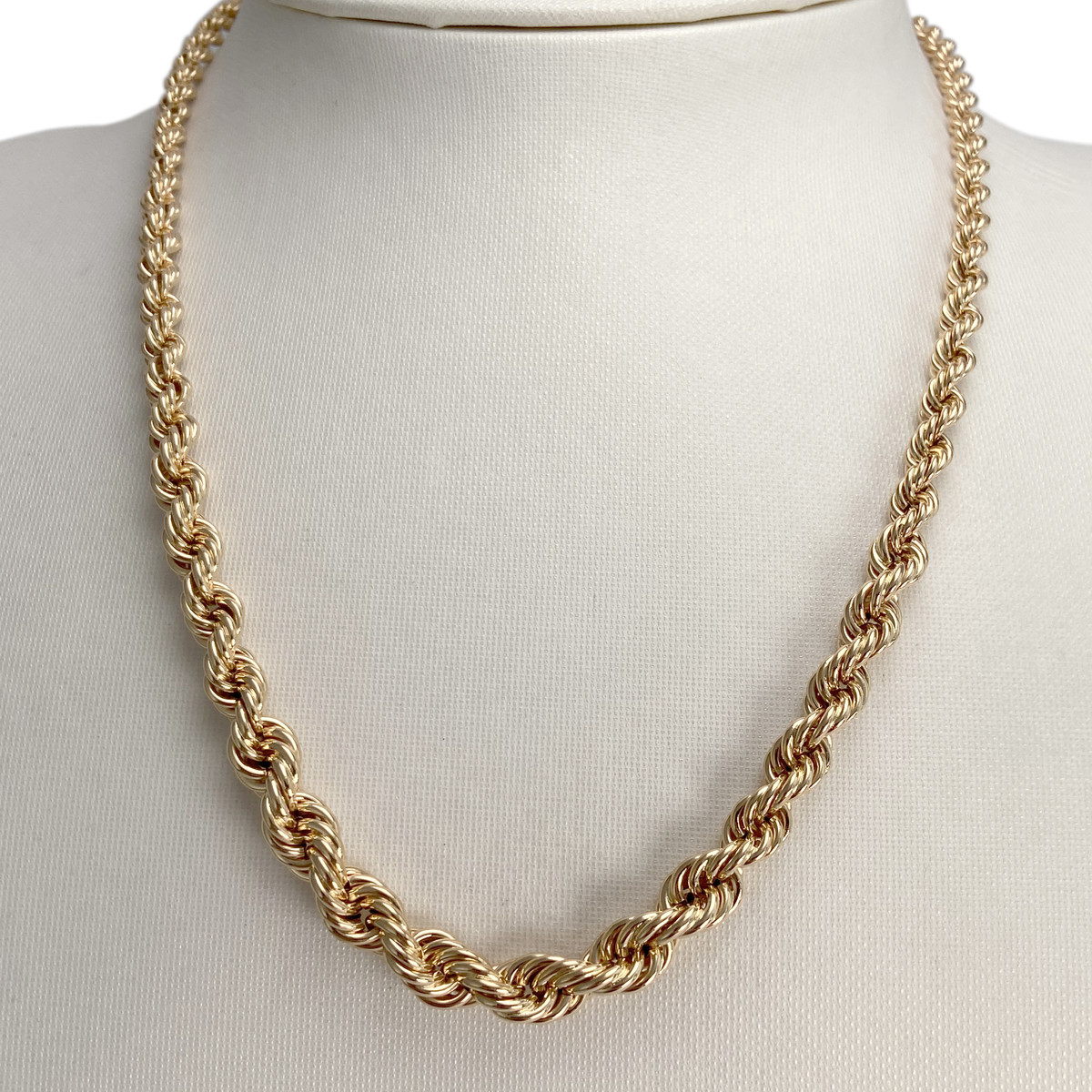 Collier d'occasion or 750 jaune maille torsadee - vue 2