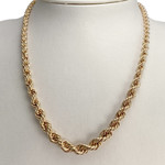 Collier d'occasion or 750 jaune maille torsadee - vue 2