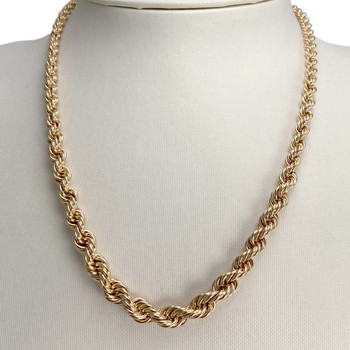 Collier d'occasion or 750 jaune maille torsadee