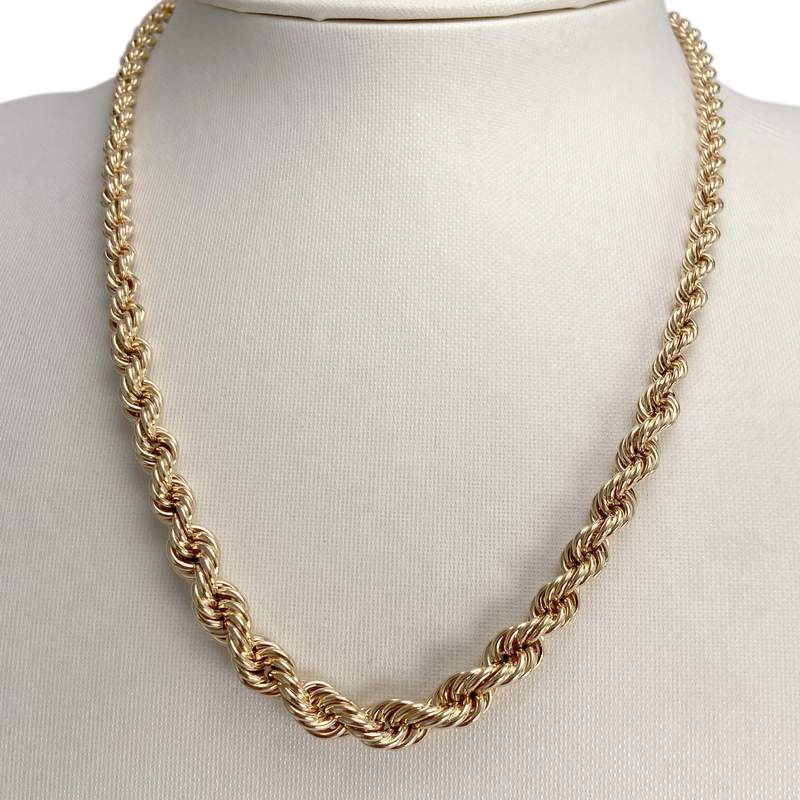 Collier d'occasion or 750 jaune maille torsadee - vue 2