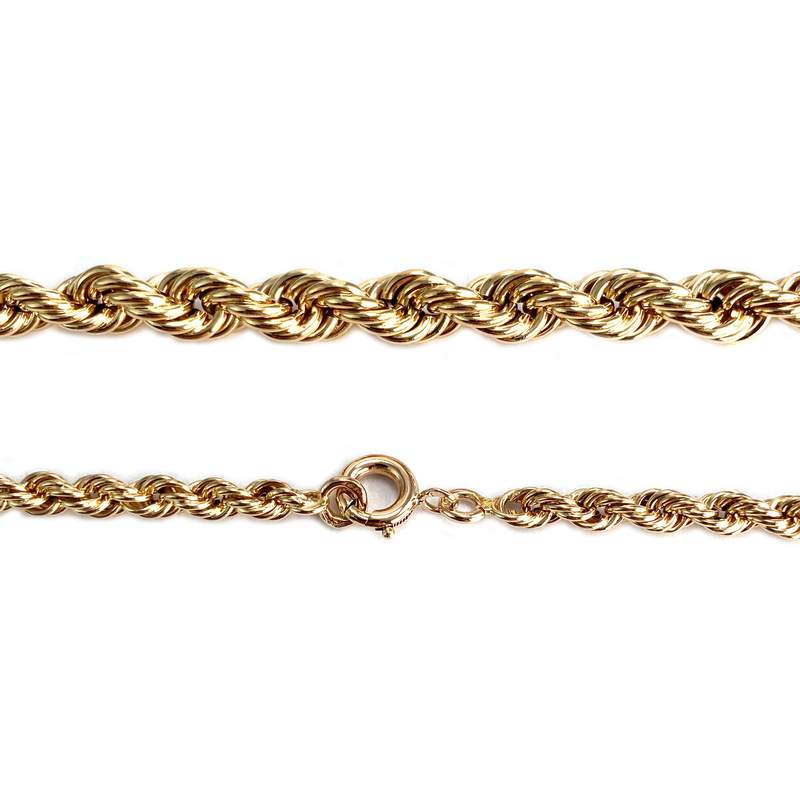Collier d'occasion or 750 jaune maille torsadee - vue 3
