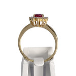 Bague d'occasion or 750 2 tons diamant rubis - vue 3