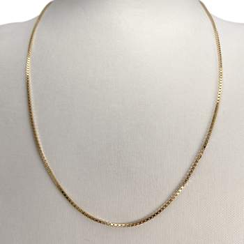 Collier d'occasion or jaune 750, maille venitienne, 50 cm