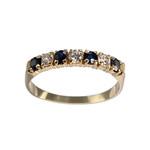 Bague d'occasion or 750 jaunezirconias saphir - vue 1