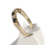 Bague d'occasion or 750 jaunezirconias saphir - vue 2