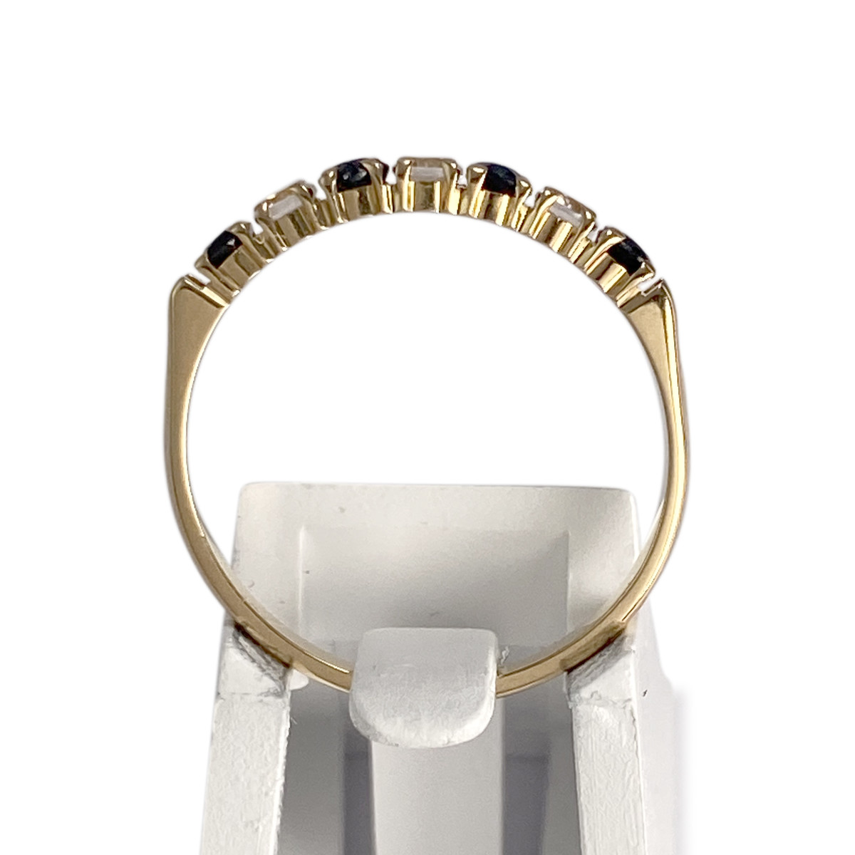 Bague d'occasion or 750 jaunezirconias saphir - vue 3